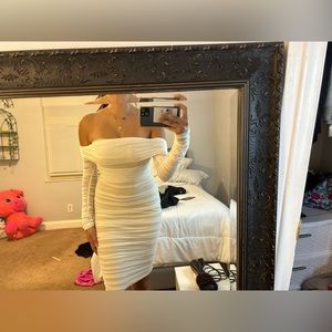 White strapless beautiful dress